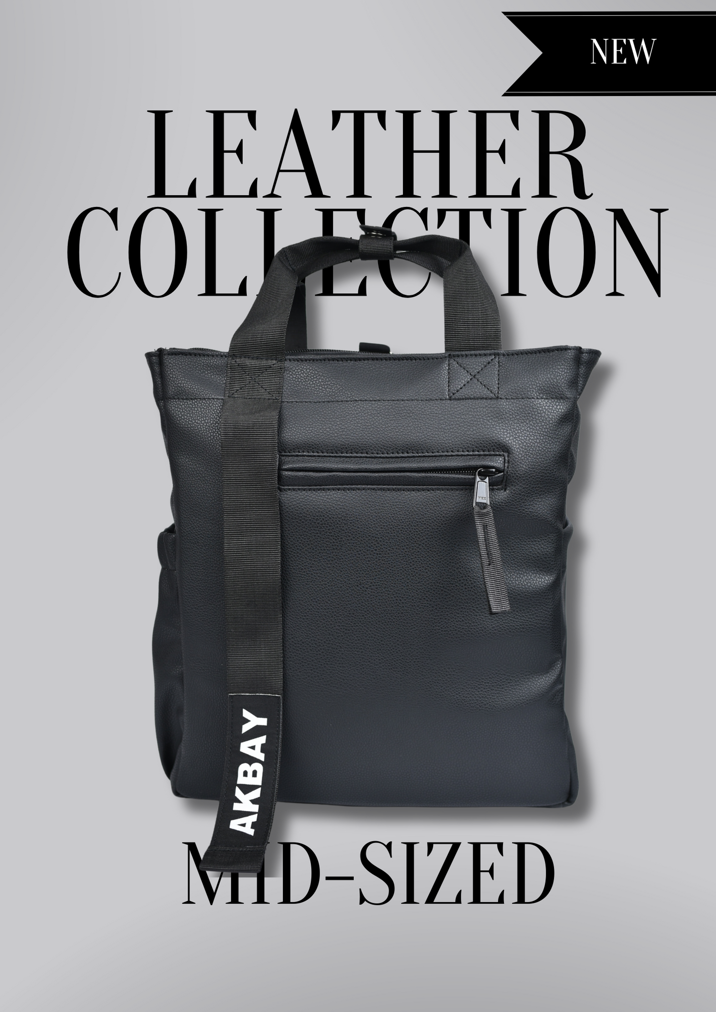 Mid-sized Matte Vegan Leather