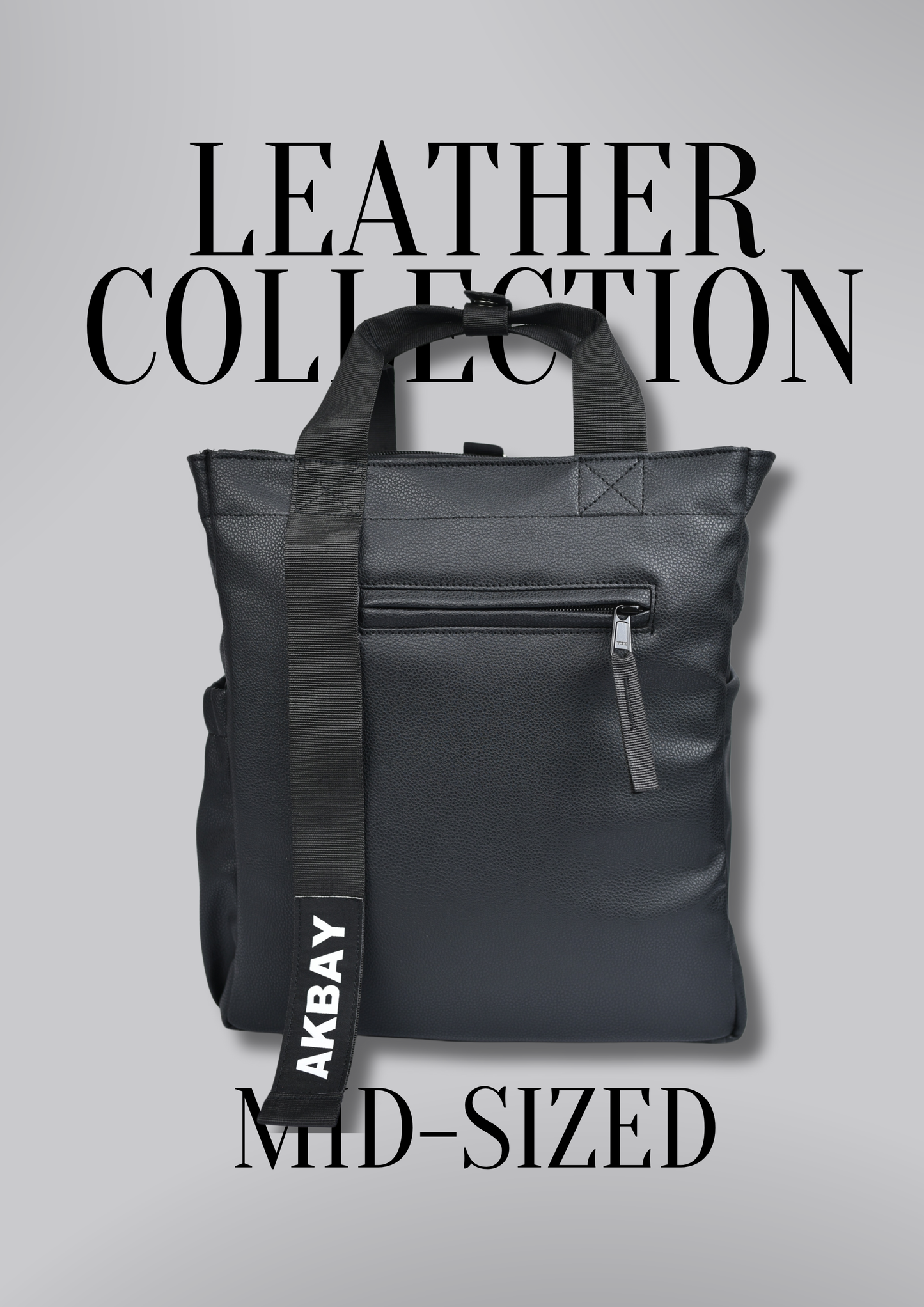 Mid-sized Matte Vegan Leather