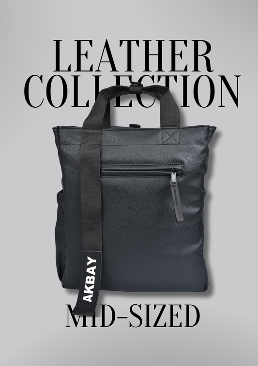 Mid-sized Matte Vegan Leather