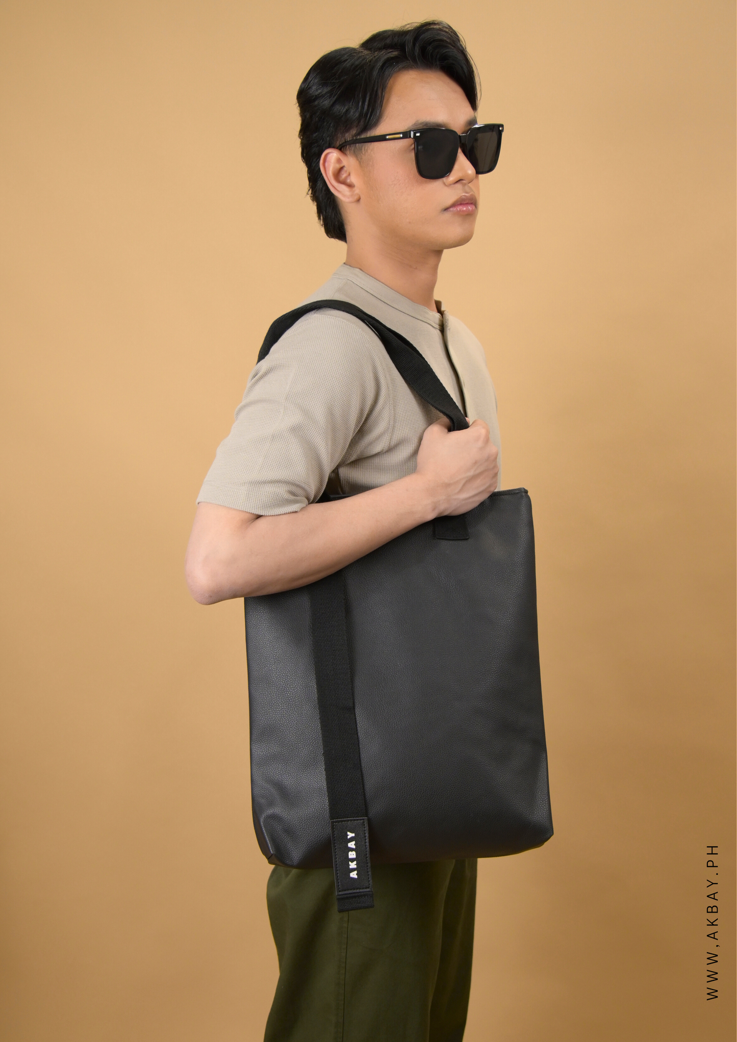 2PCS Basic Matte Vegan Leather Tote Bag