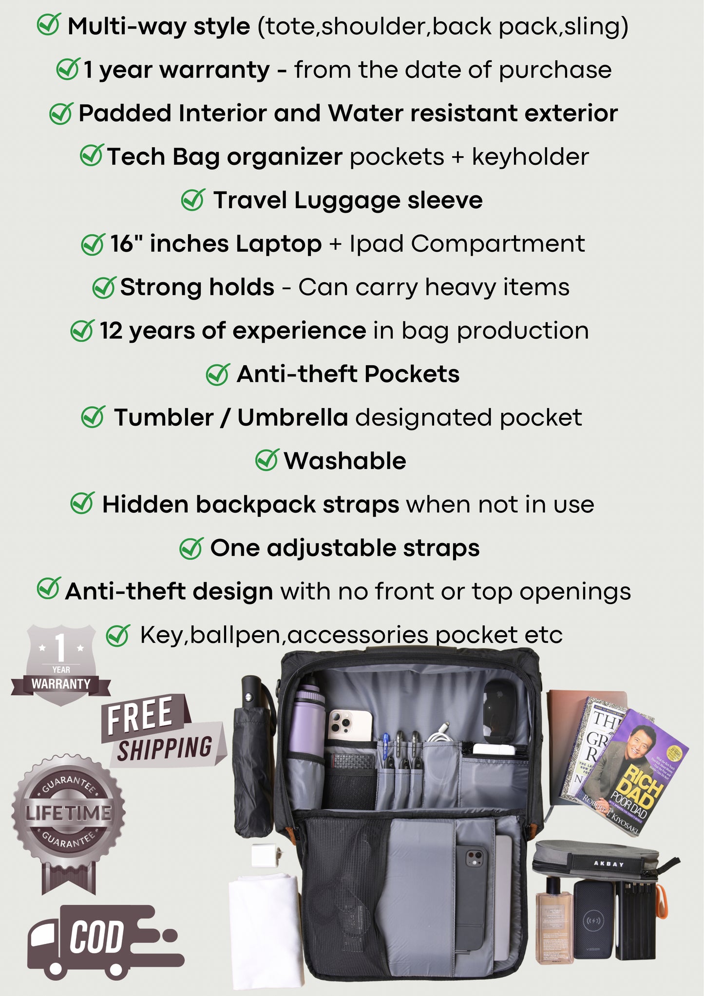 Tech Pro Multi-way Bag